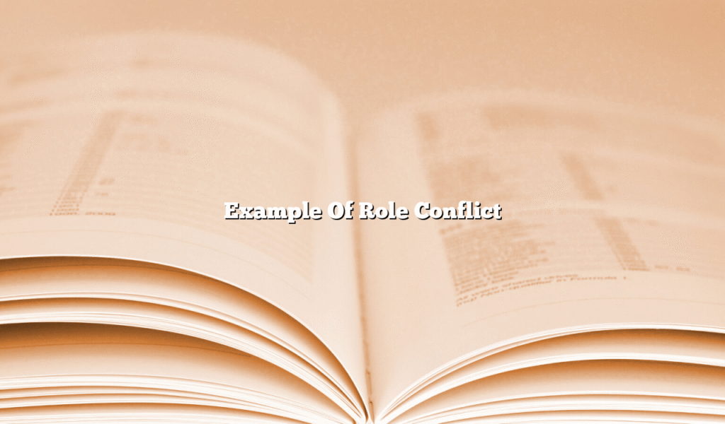 Example Of Role Conflict